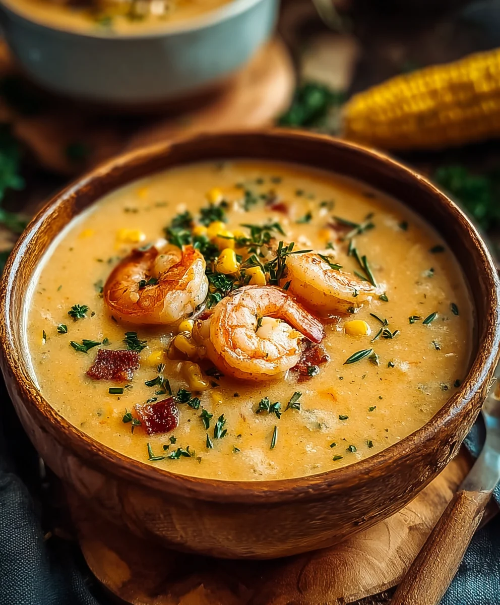 Creamy Shrimp Corn Bisque- Easy Comfort Food