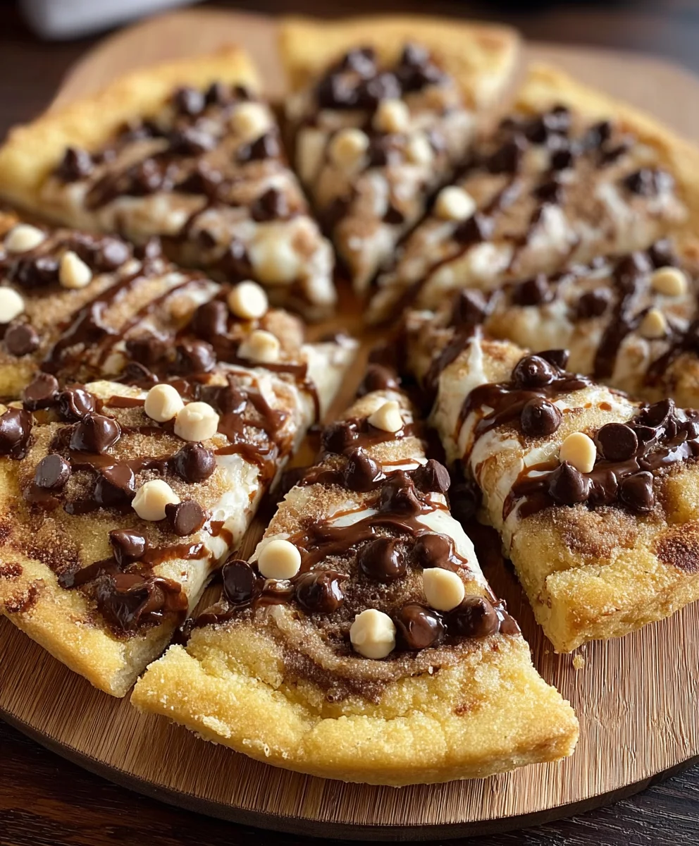 Easy Chocolate Chip Dessert Pizza Recipe
