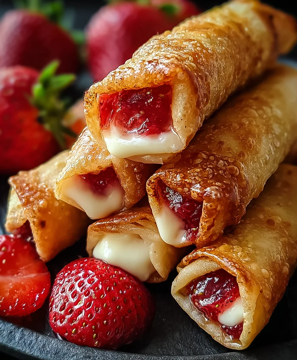 Strawberry Cheesecake Egg Roll Bites-Easy Treat