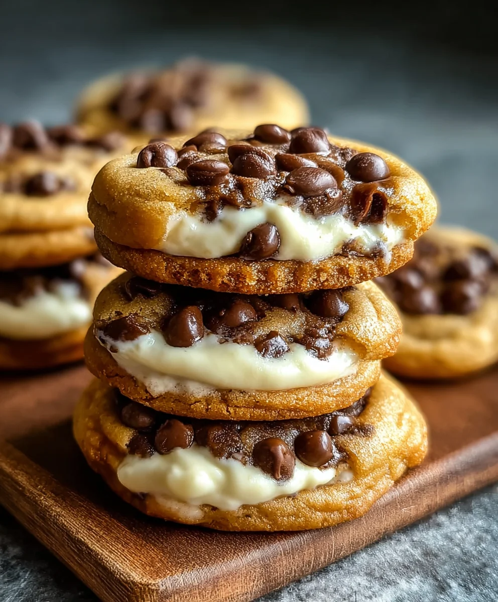 Cheesecake Stuffed Chocolate Chip Cookies-Decadent Bliss