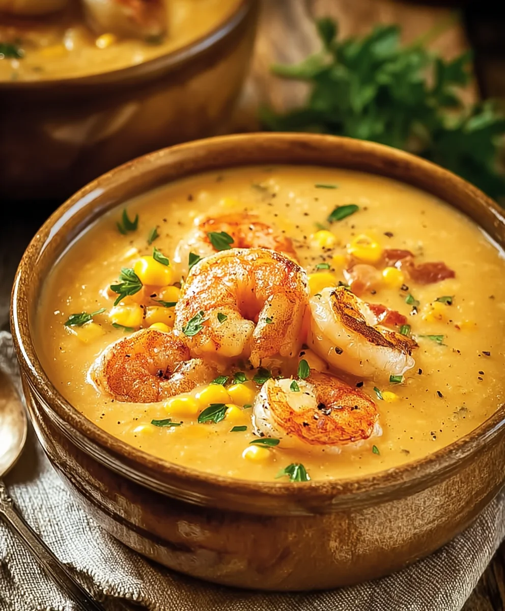 Creamy Shrimp Corn Bisque- Easy Comfort Food