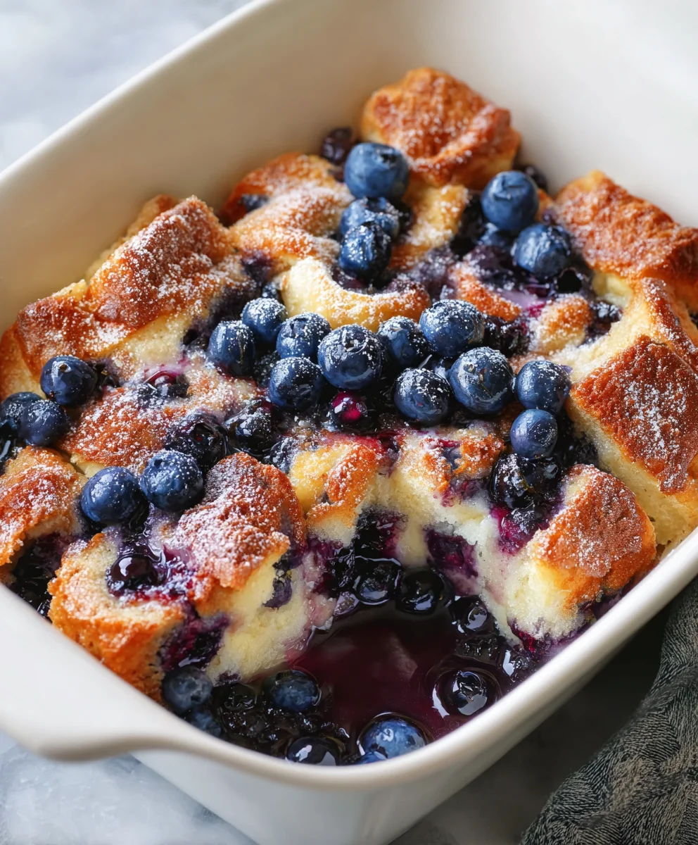 Overnight Blueberry French Toast Casserole - Easy Breakfast