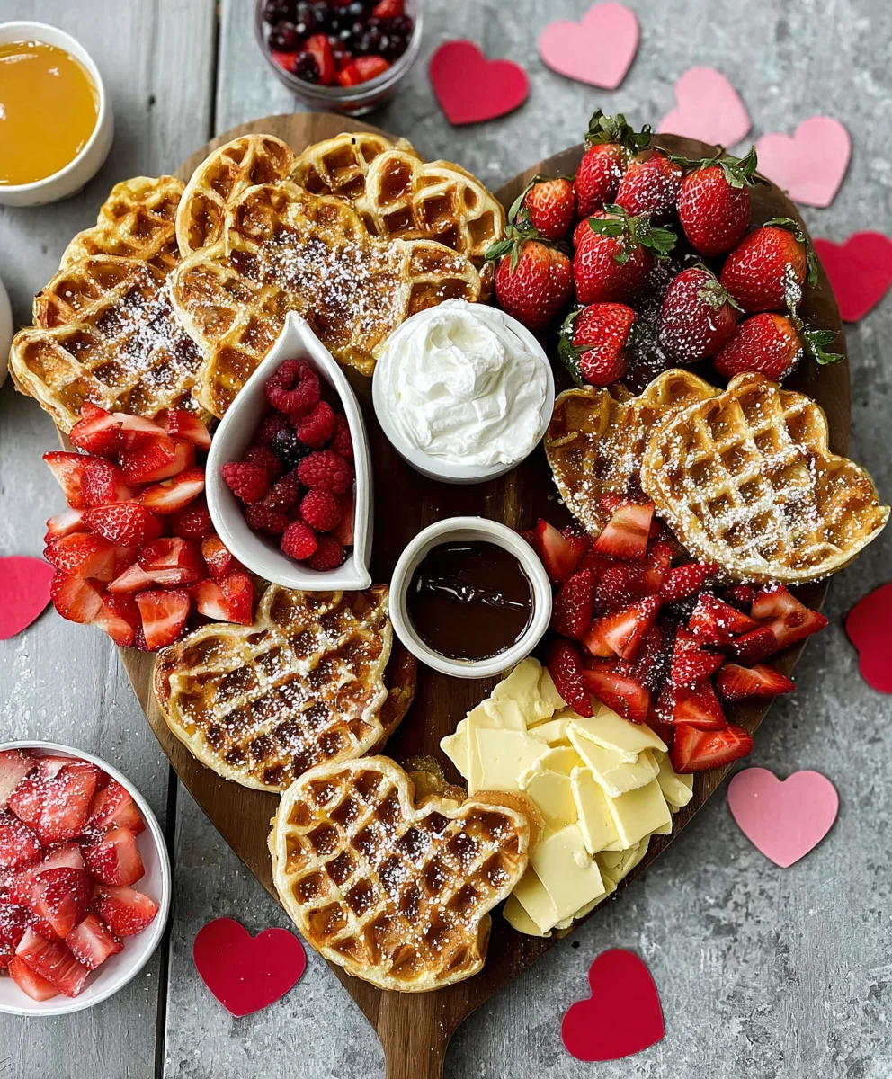 Vnon-alcoholic alentine's Day Waffle Board-Non-Non-Non-Alcoholic Alternativeic Delight