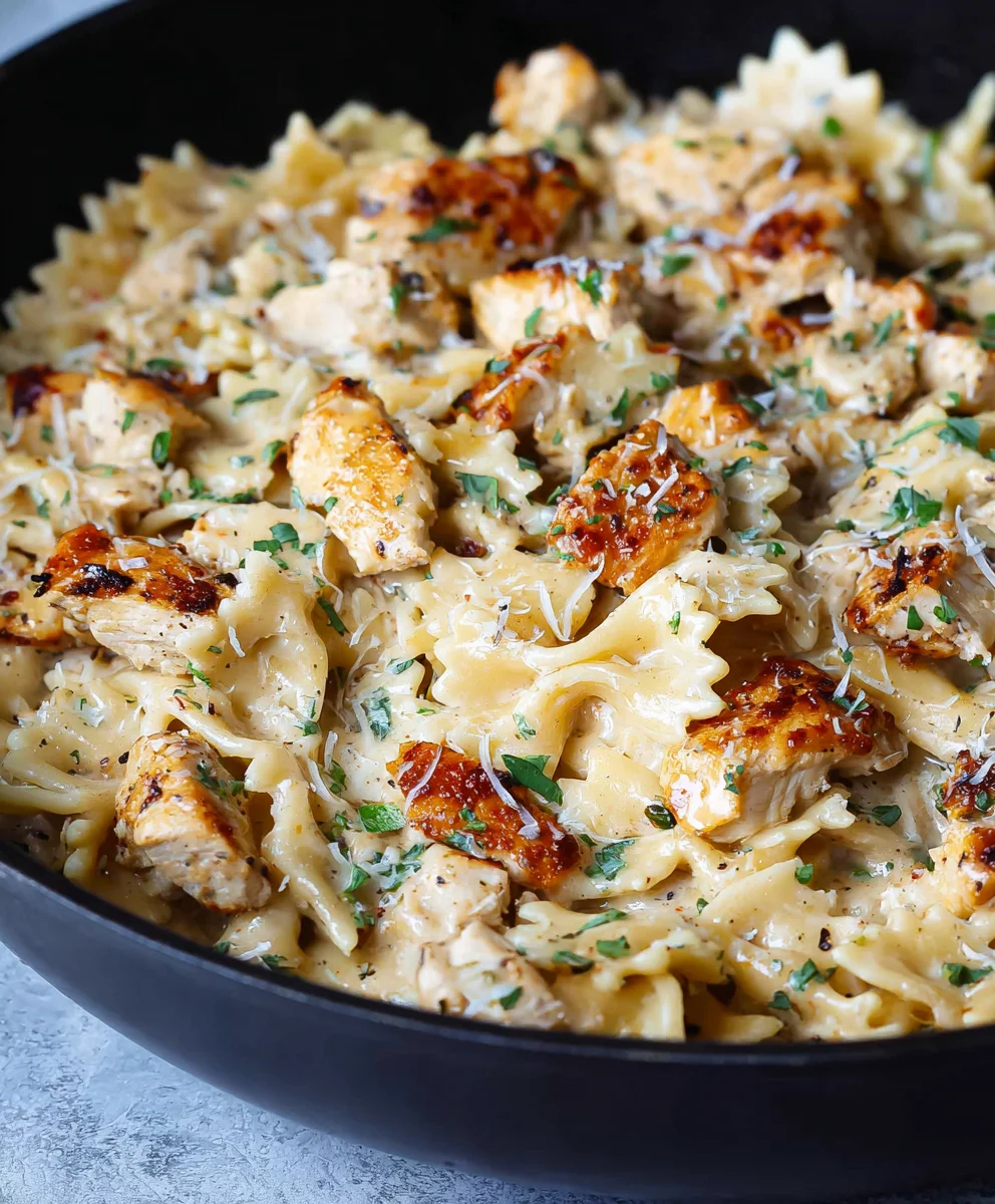 Easy Chicken Garlic Parmesan Pasta - Delicious & Quick