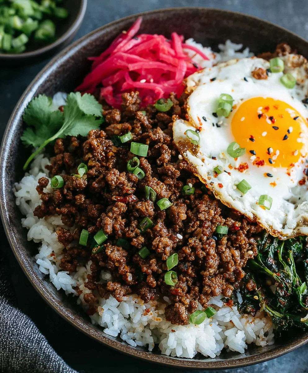 Quick Korean Ground Beef Bowl Deliciously Easy