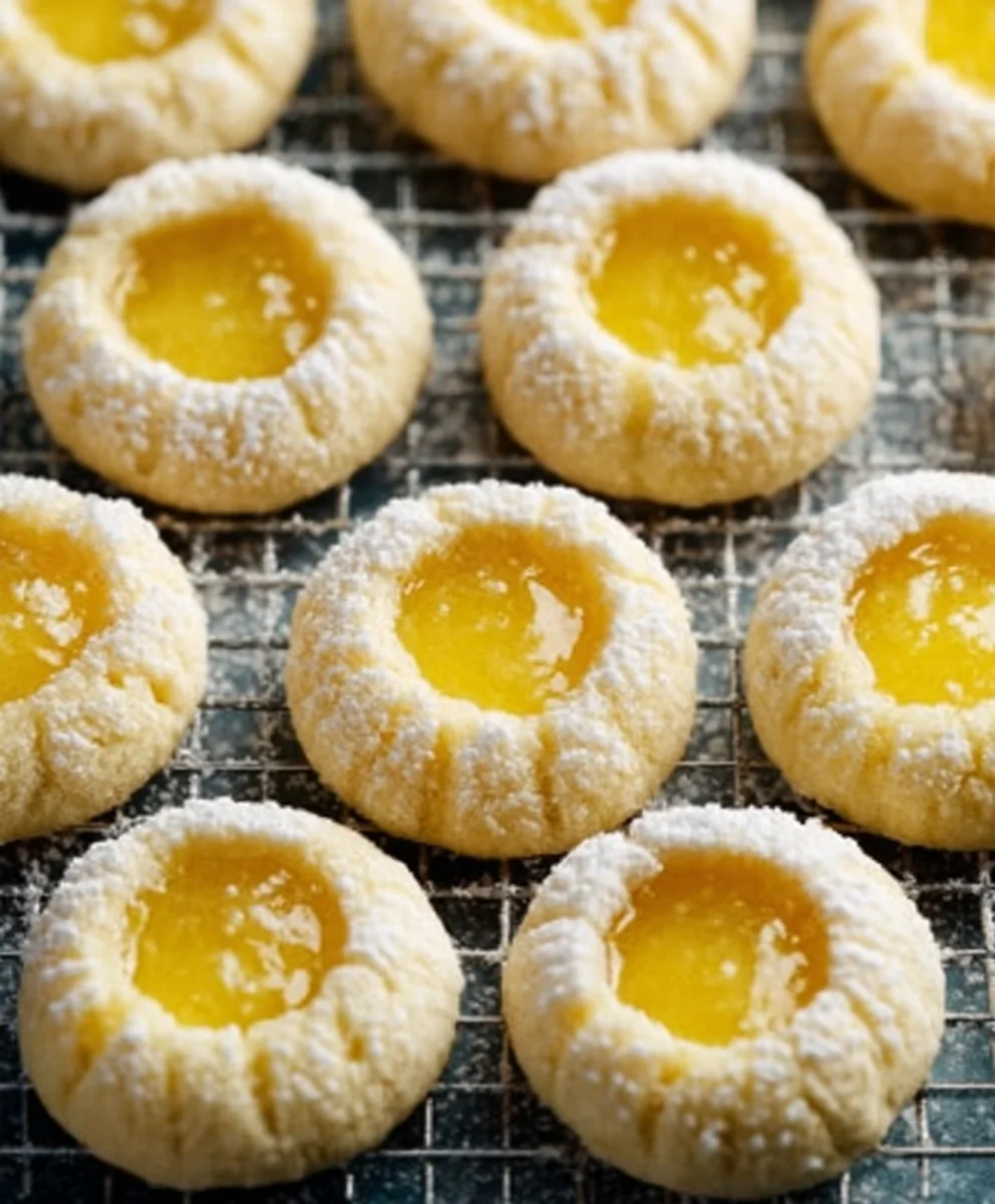 Lemon Thumbprint Cookies-Bright Citrus Flavor