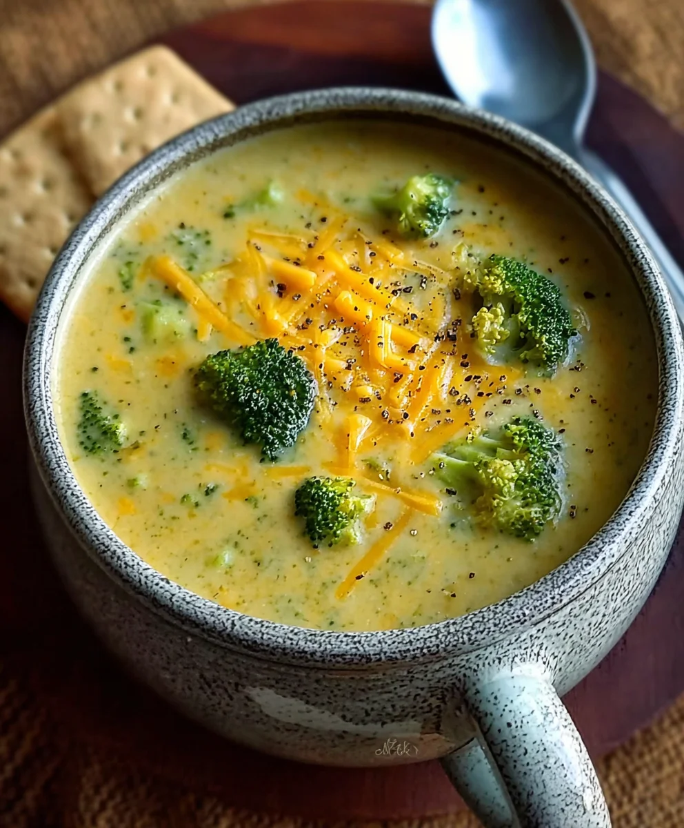 Creamy Broccoli Cheese Soup - Easy Comfort Food