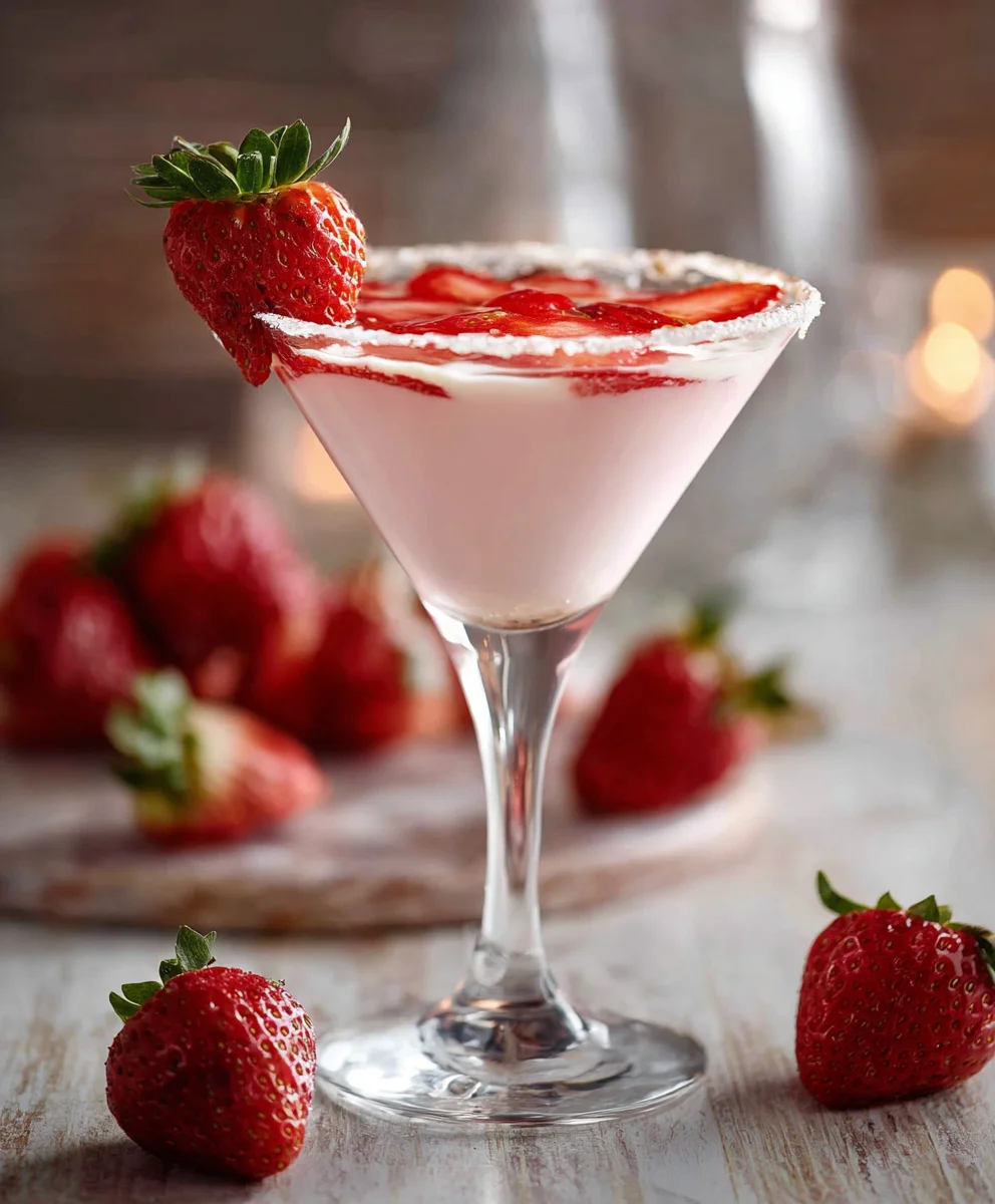 Strawberry Shortcake Cocktail - Delicious Sip