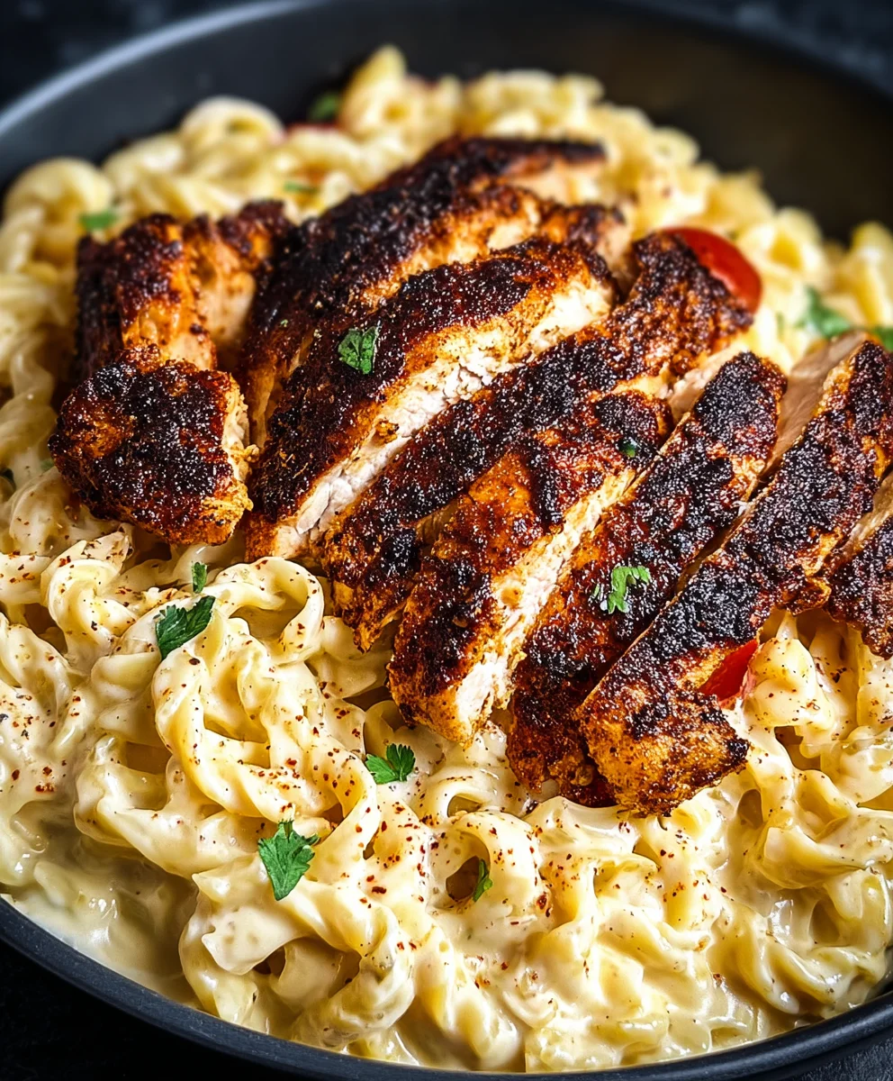 Spicy Blackened Chicken Alfredo - Creamy Cajun Flavor