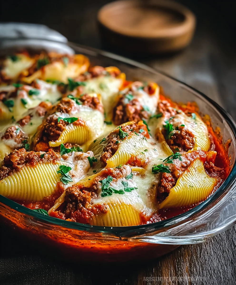 Easy Cheesy Stuffed Shells Recipe Beef Filling