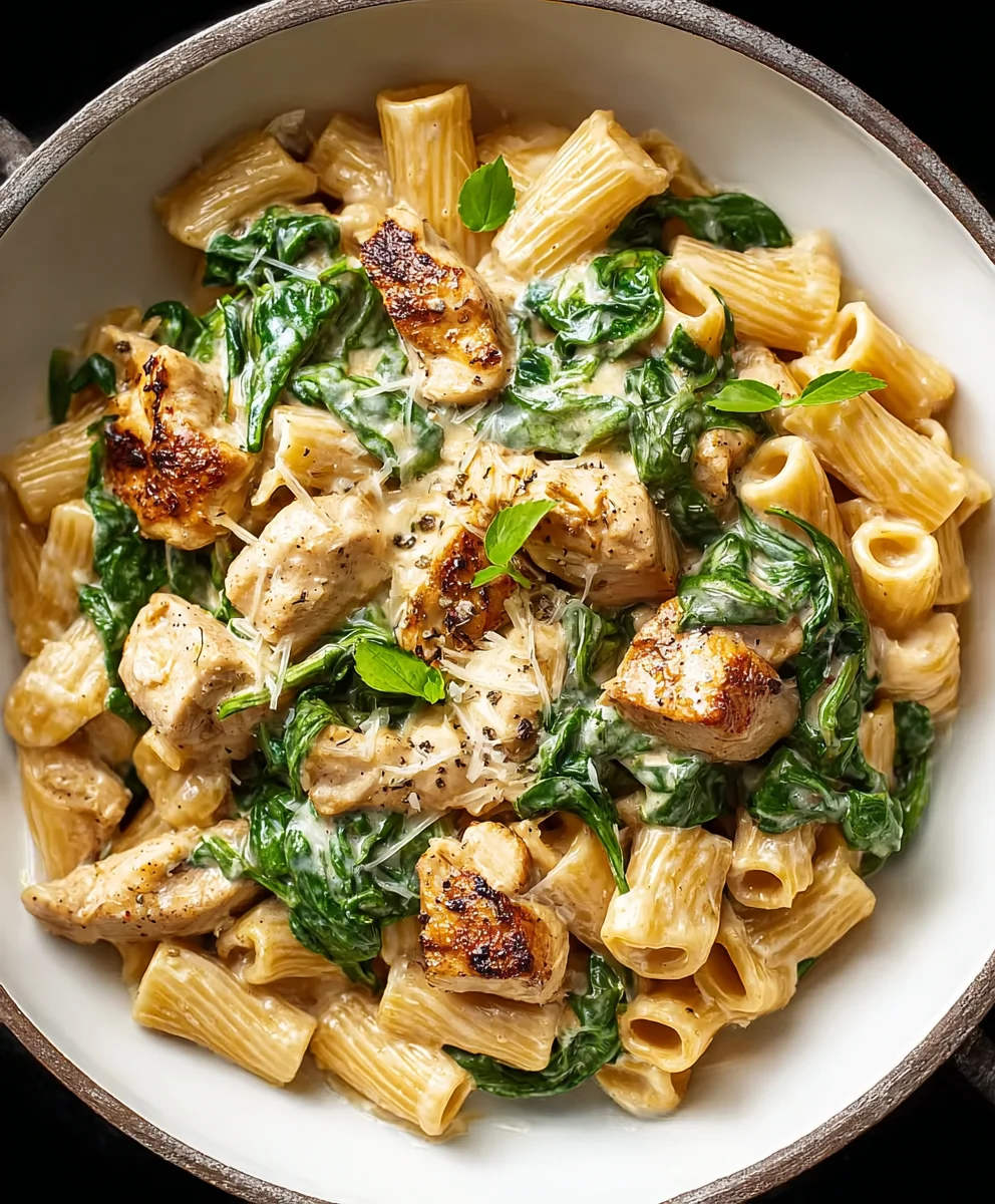 Easy Chicken Spinach Pasta Dinner Recipe