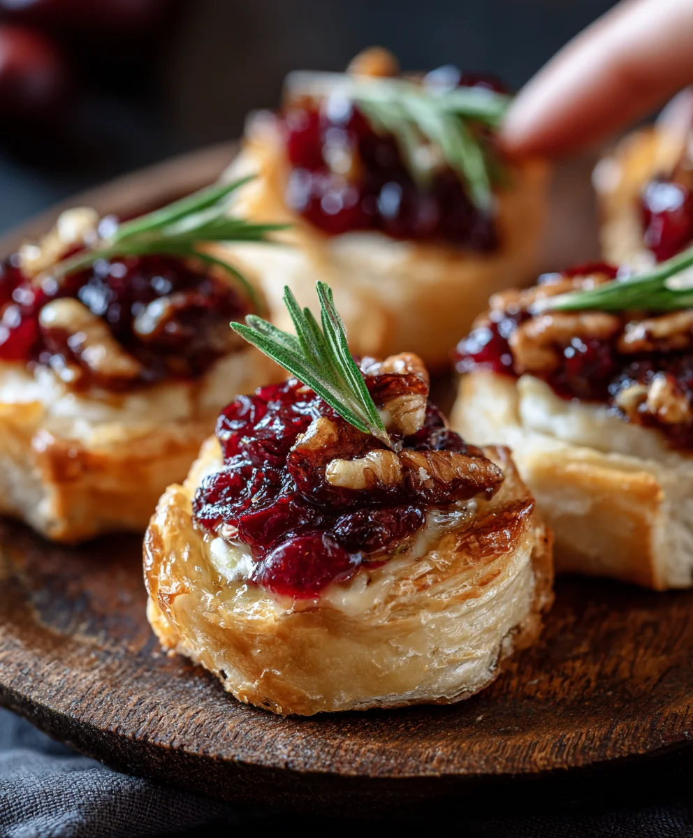 Baked Cranberry Brie Bites-Easy Appetizer Recipe