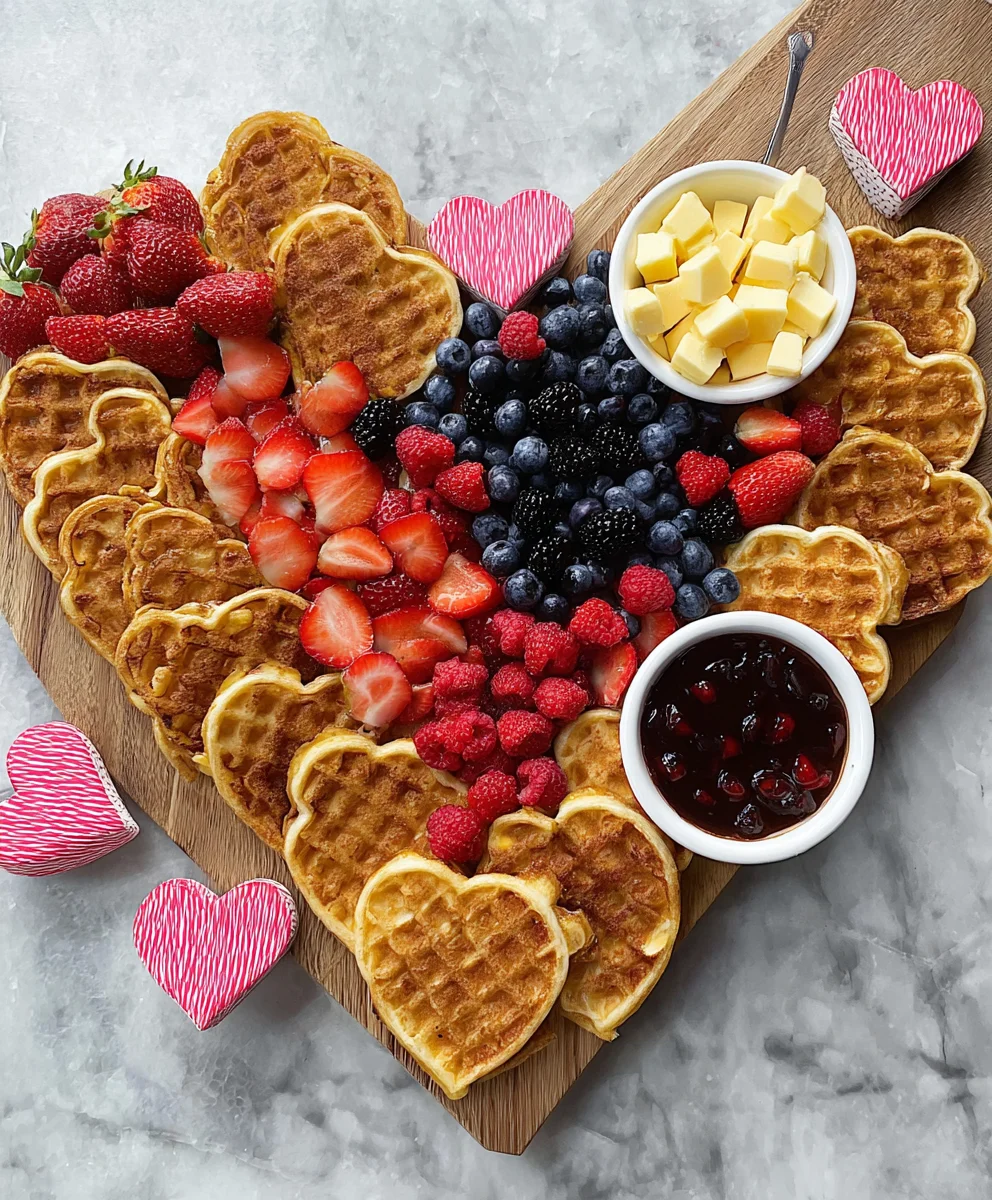 Vnon-alcoholic alentine's Day Waffle Board-Non-Non-Non-Alcoholic Alternativeic Delight