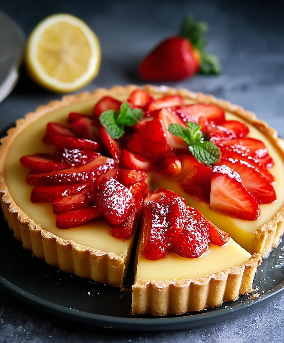 Strawberry Lemon Tart Recipe - Zesty & Sweet Delight