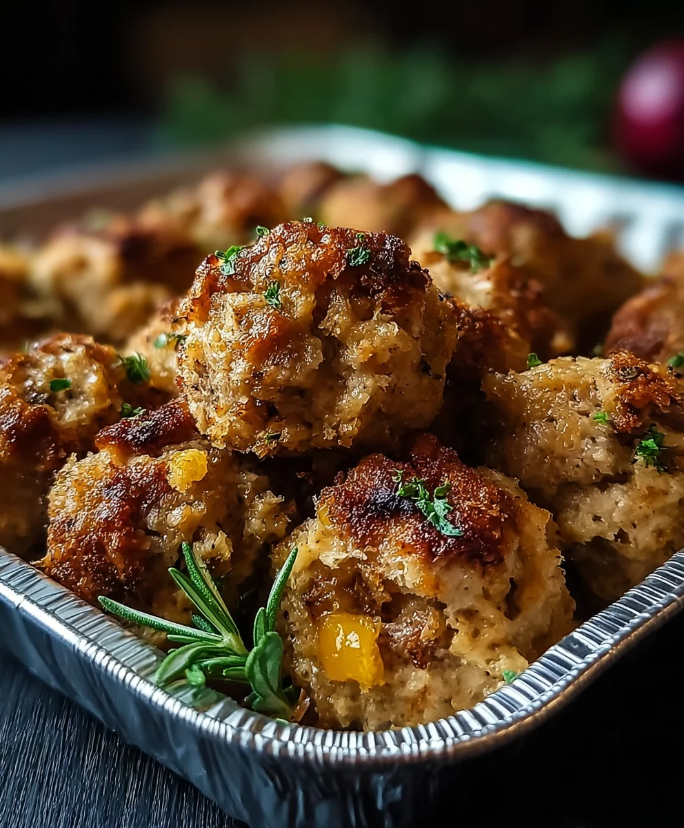 Easy Savory Beef Stuffing Balls-Party Appetizer