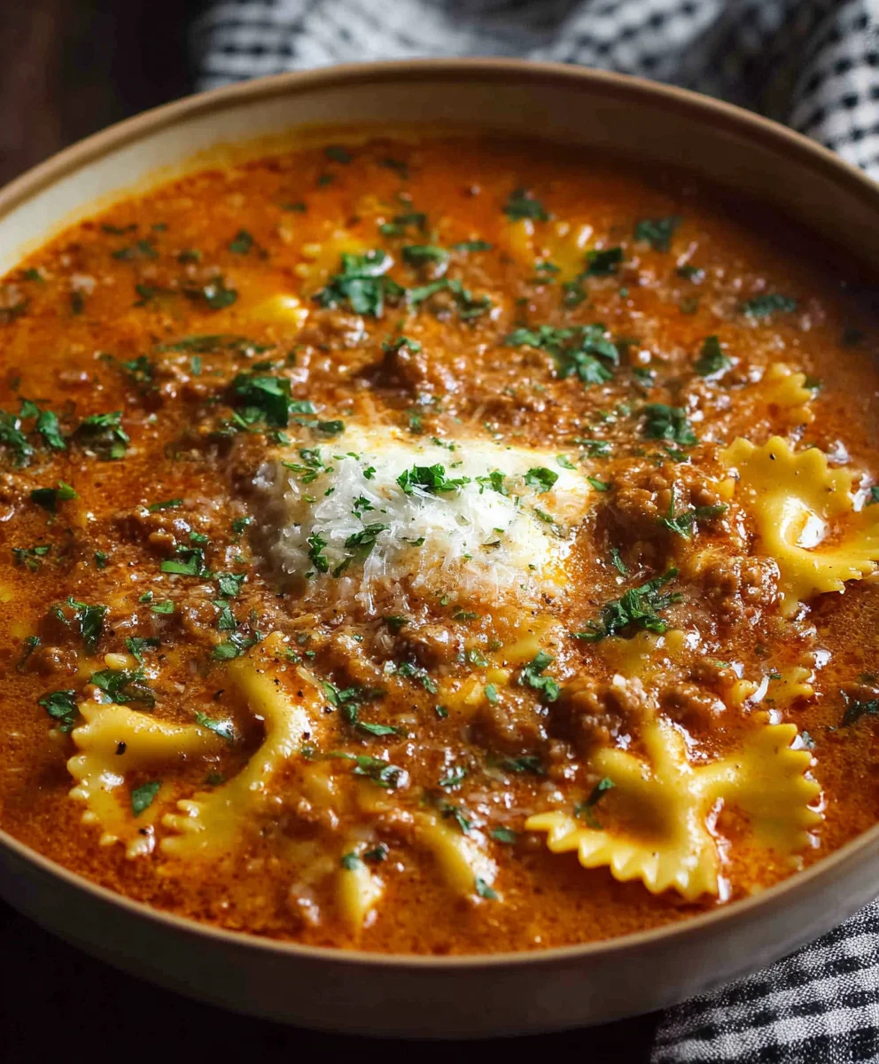 One Pot Lasagna Soup - Easy & Delicious Recipe