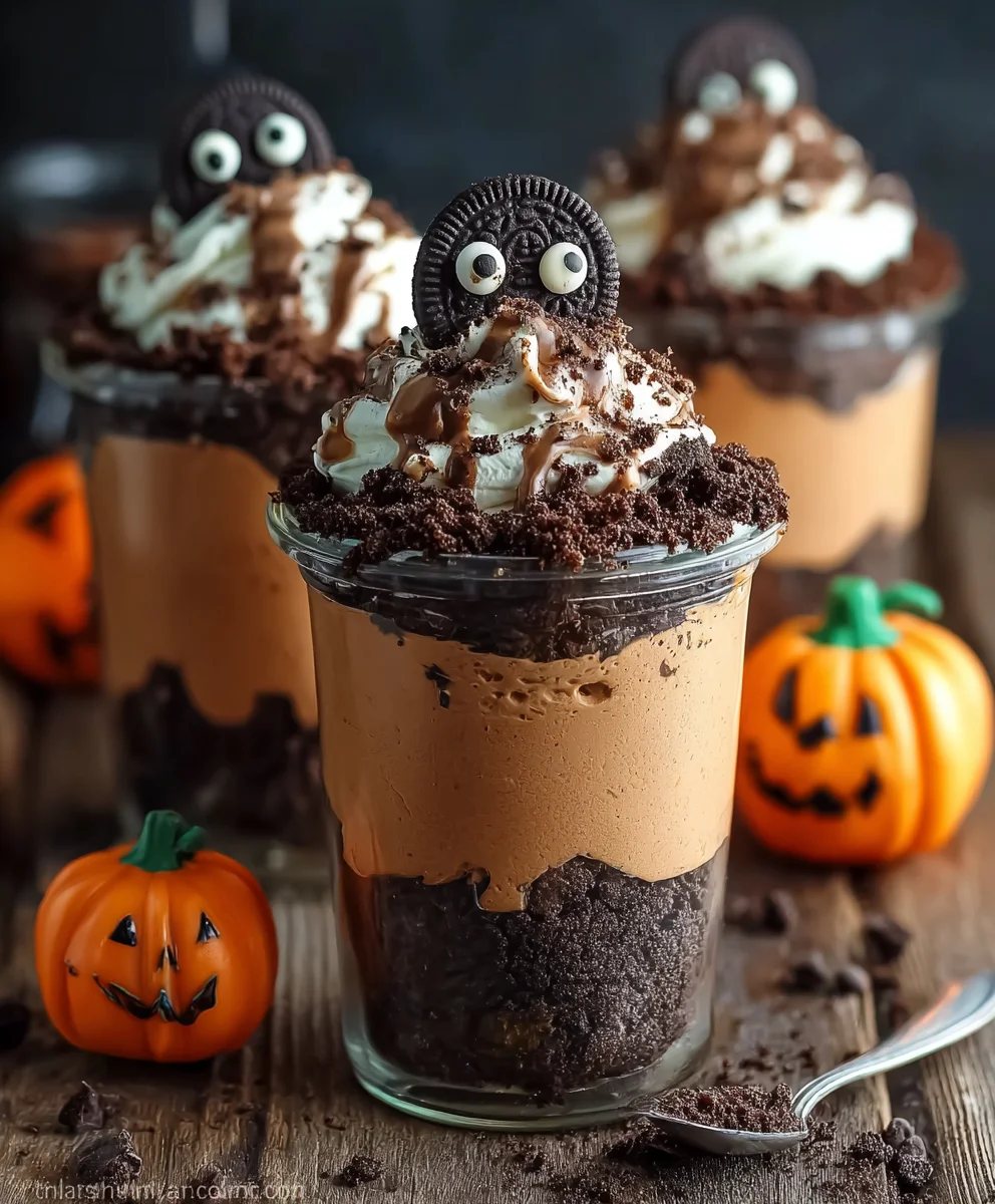 Spooky Halloween Dirt Cups-Easy Festive Dessert