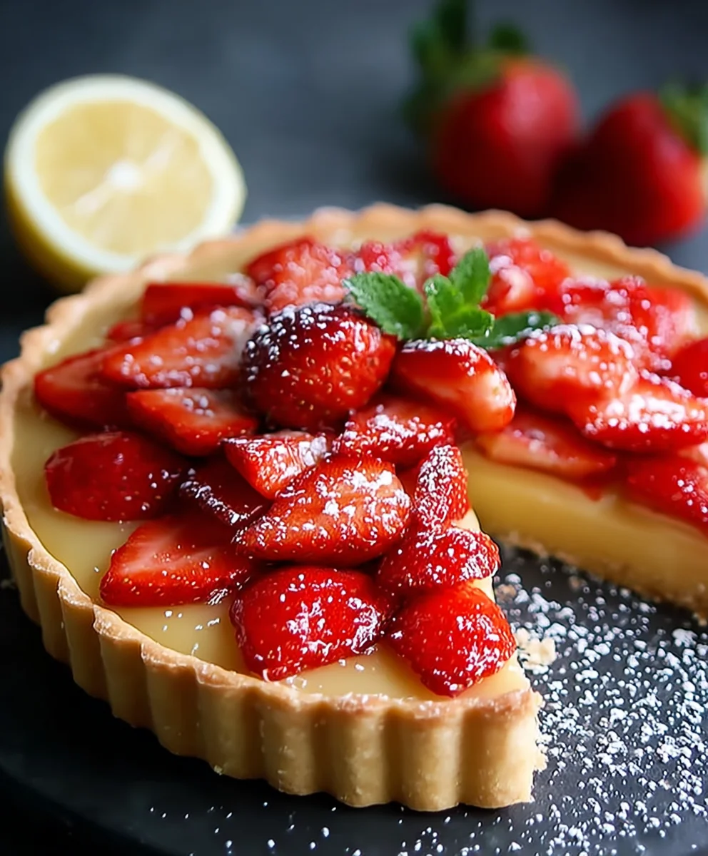 Strawberry Lemon Tart Recipe - Zesty & Sweet Delight