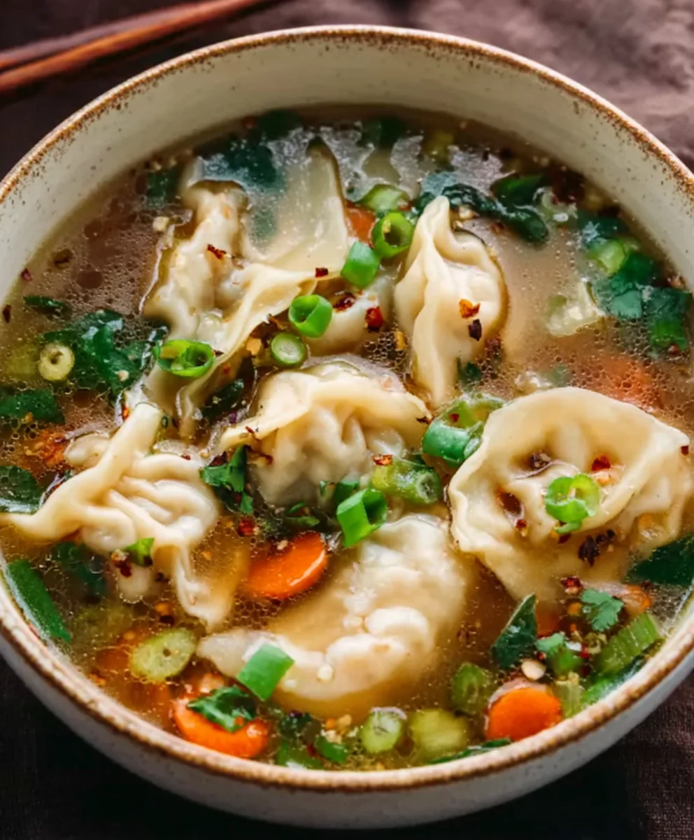 Savory Beef Potsticker Soup - Quick & Cozy Recipe