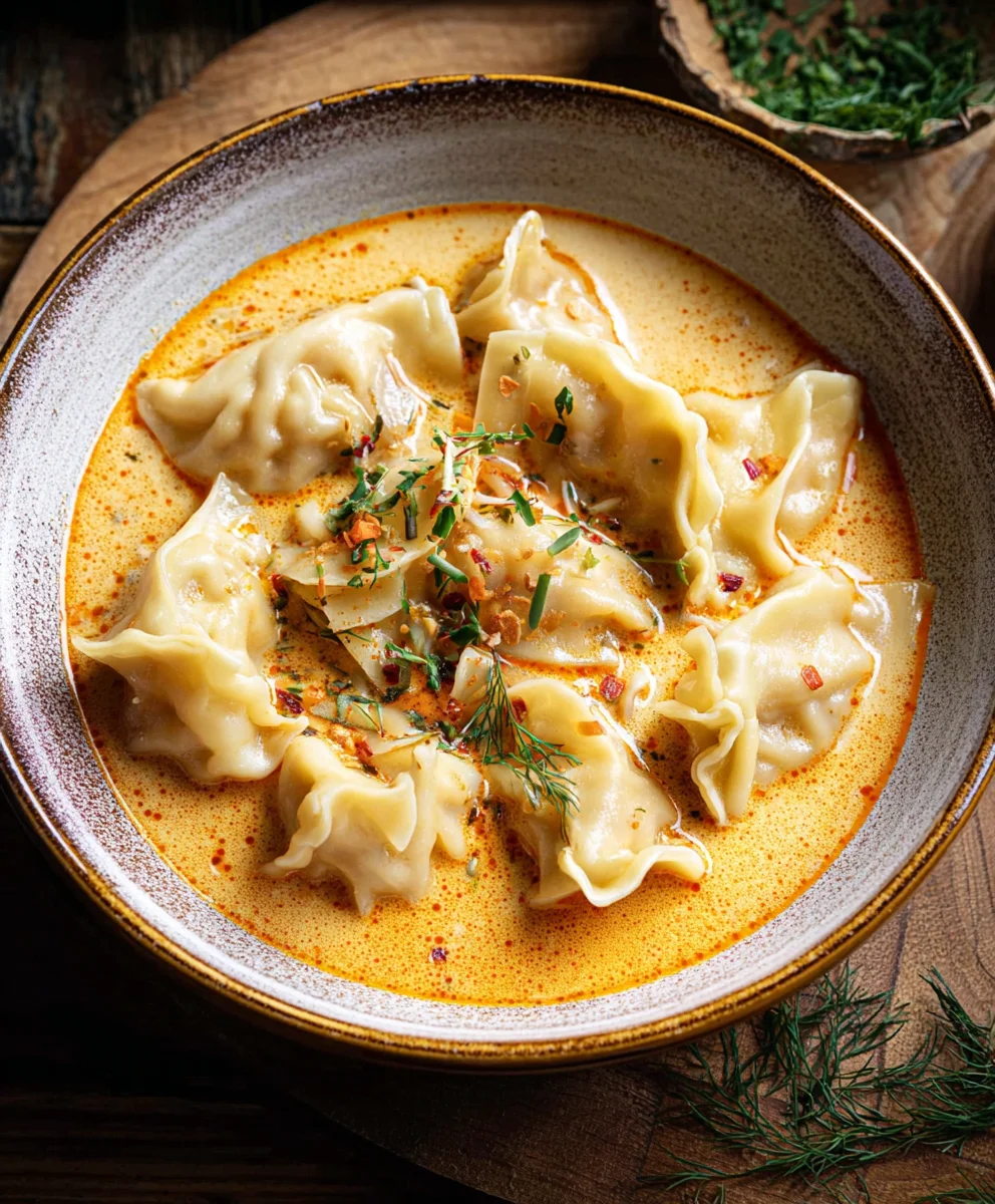 Thai Coconut Curry Beef Dumpling Soup-Flavorful & Easy