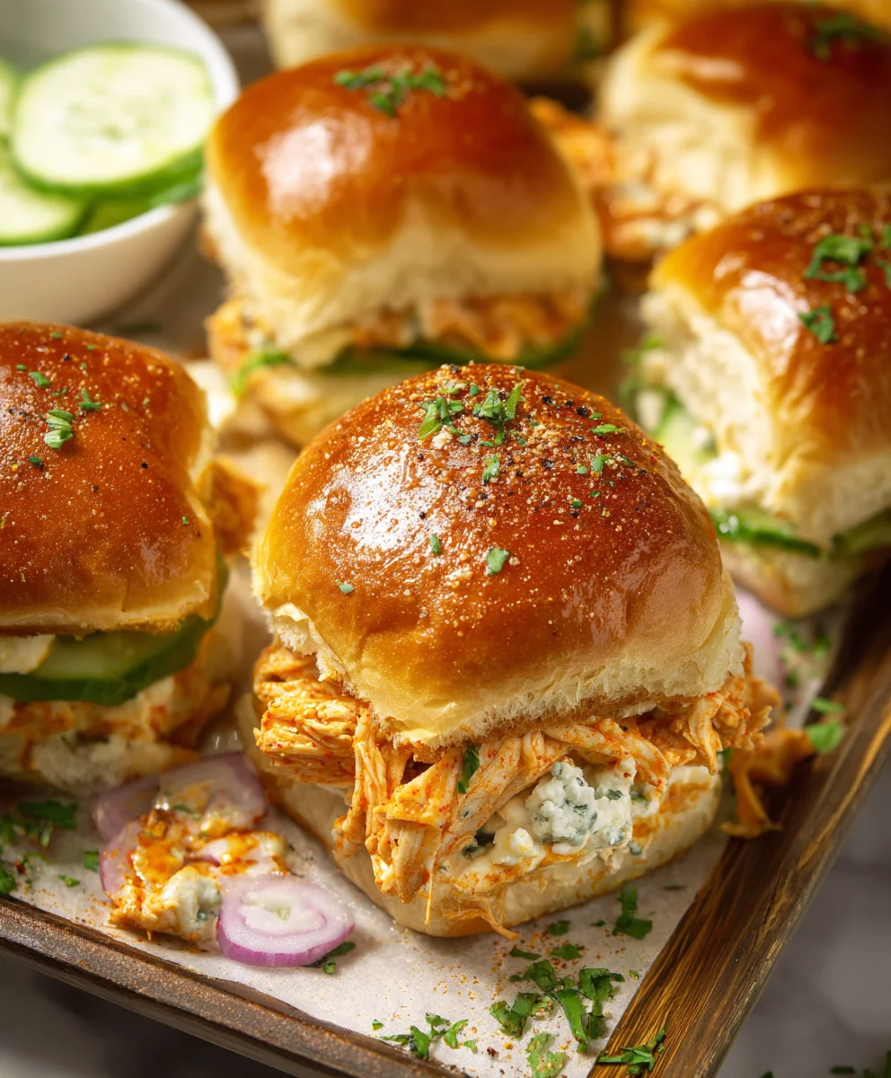 Spicy Buffalo Chicken Sliders - Easy Appetizer Recipe