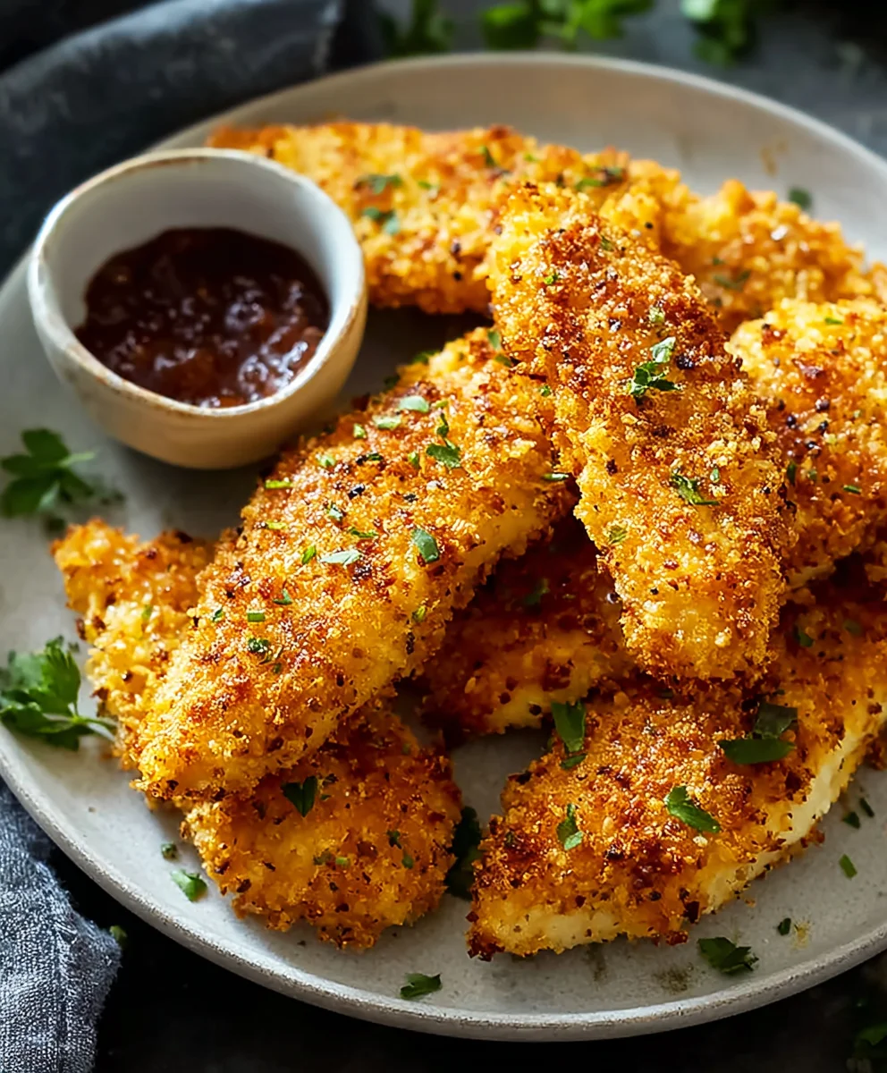 Easy Crispy Baked Chicken Tenders-Healthy Recipe
