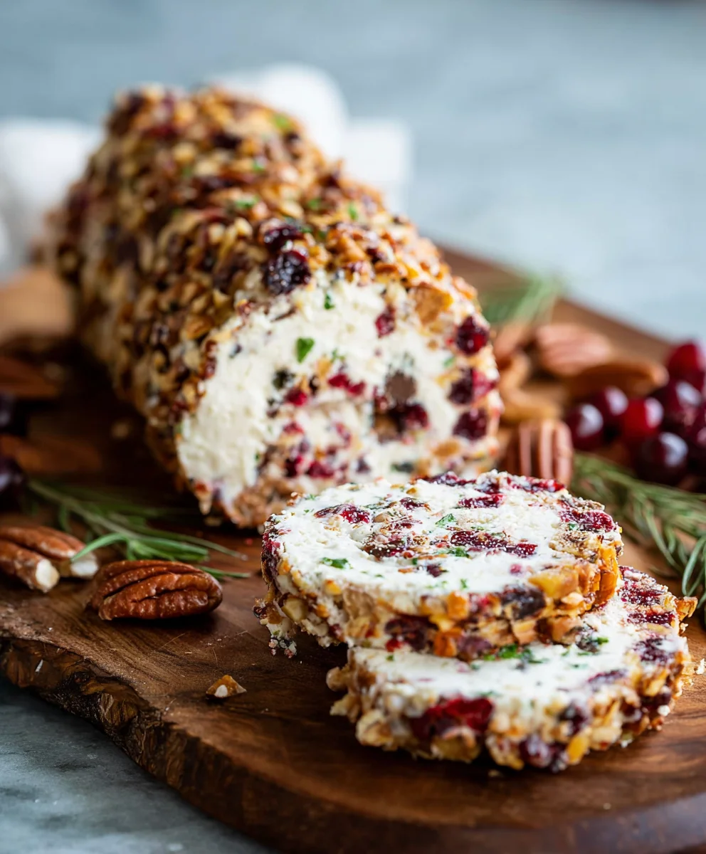 Cranberry Pecan Cheese Log - Easy Holiday Appetizer