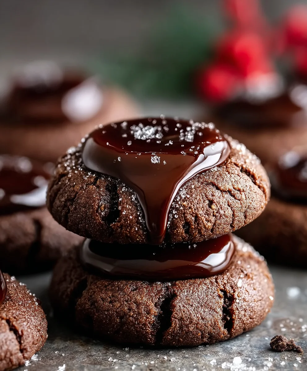 Chocolate Thumbprint Cookies-Easy Holiday Treat