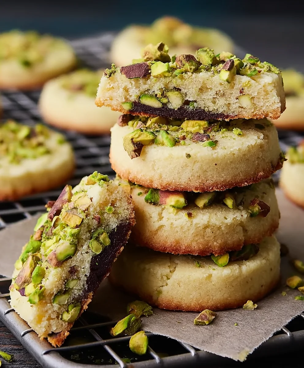 Pistachio Shortbread Cookies-Simple Easy Recipe