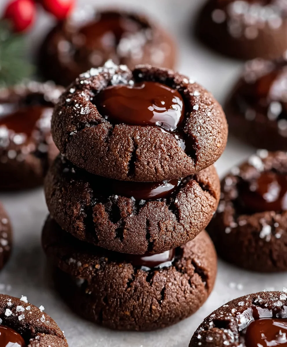 Chocolate Thumbprint Cookies-Easy Holiday Treat