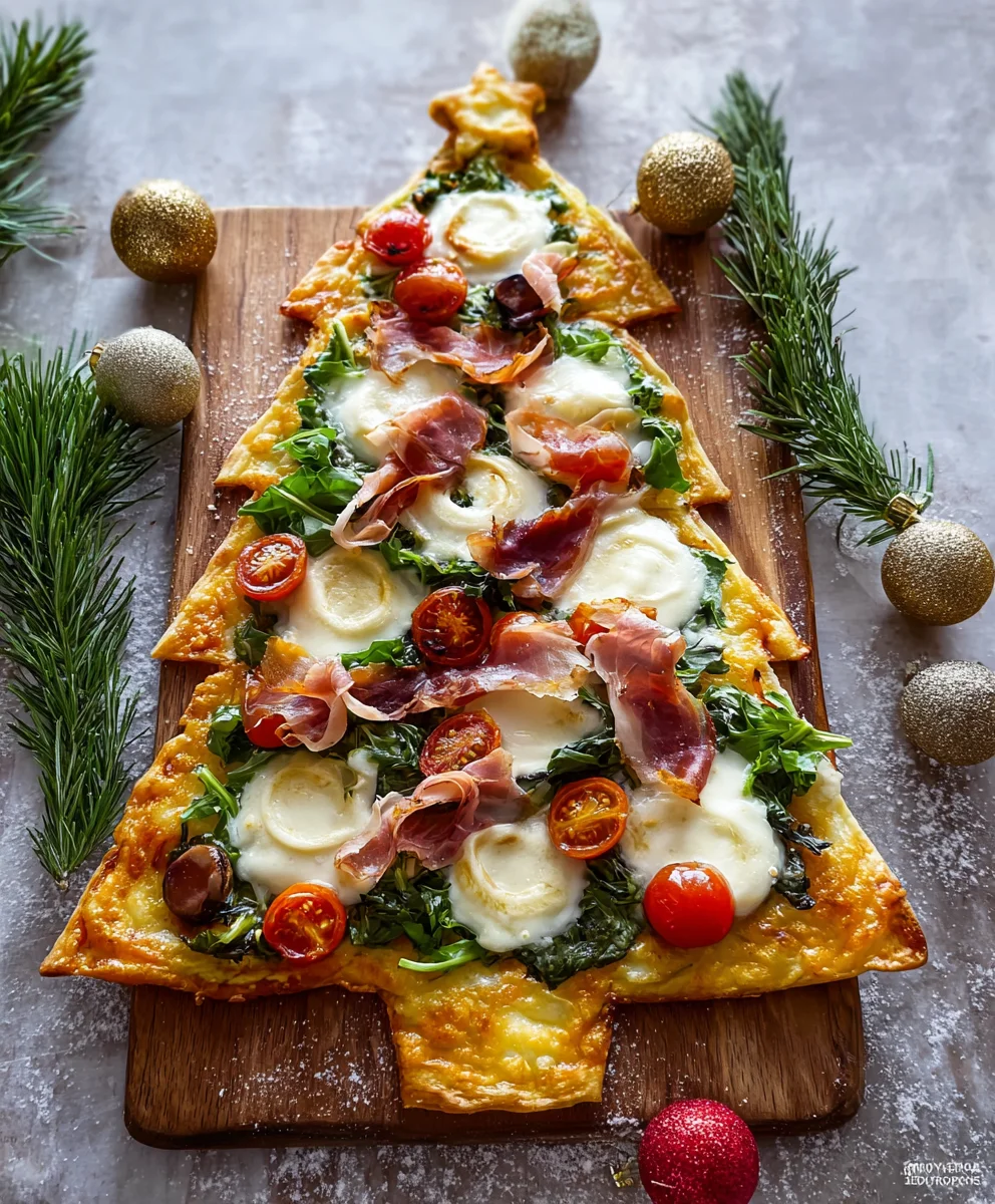 Festive Christmas Tree Beef Pizza Recipe - Easy Holiday Fun