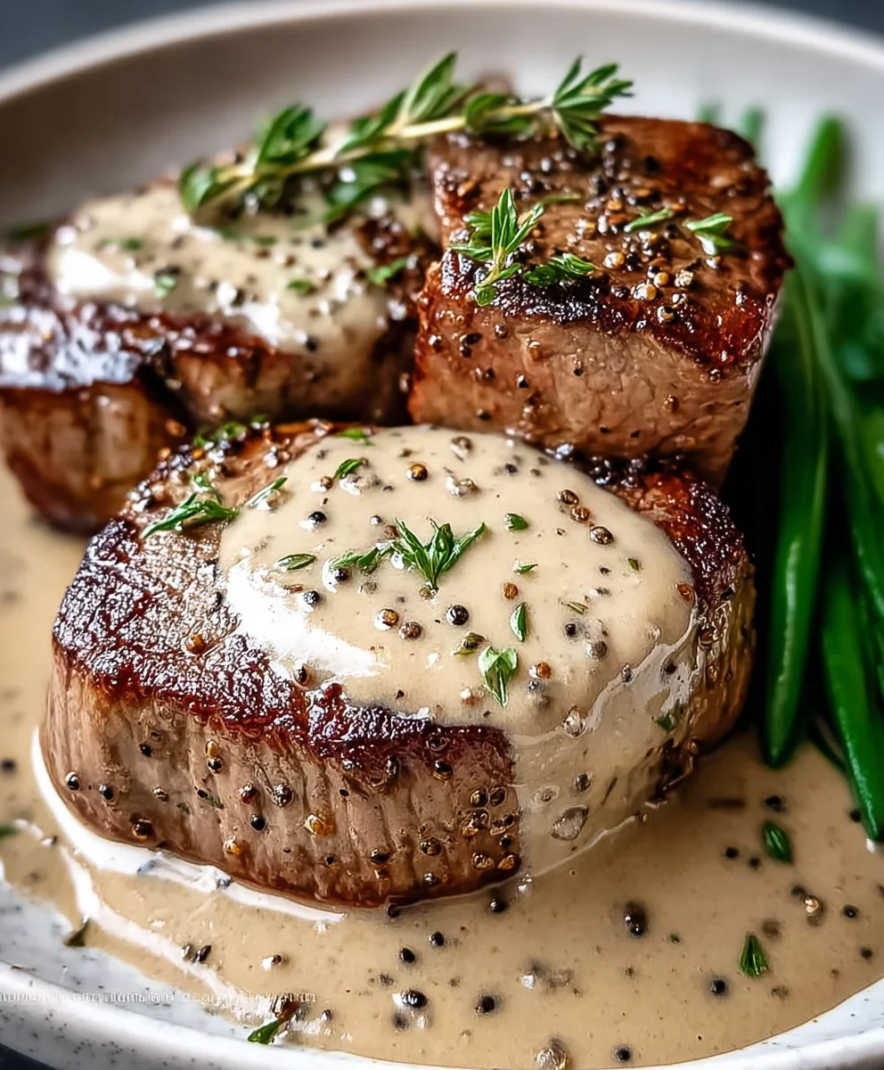Peppercorn Beef Steak Creamy Sauce - Easy Recipe