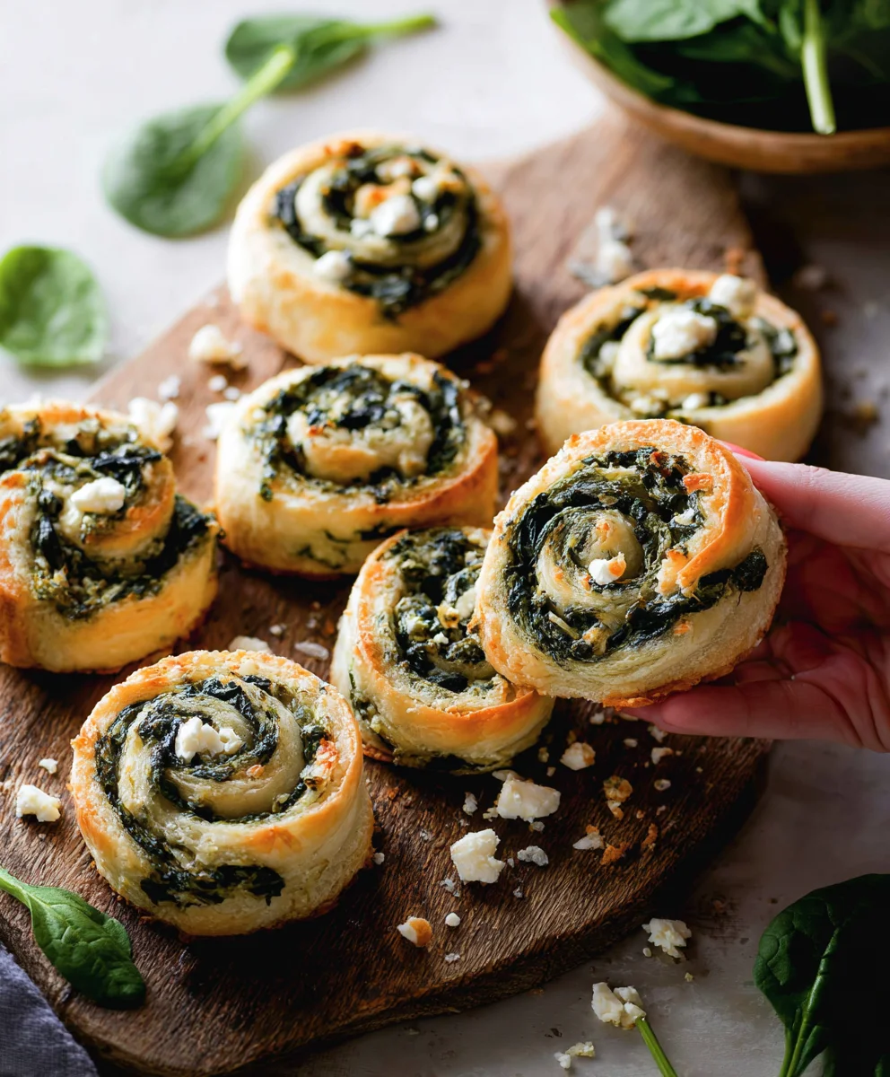 Gluten-Free Spinach Feta Pinwheels-Easy Appetizer