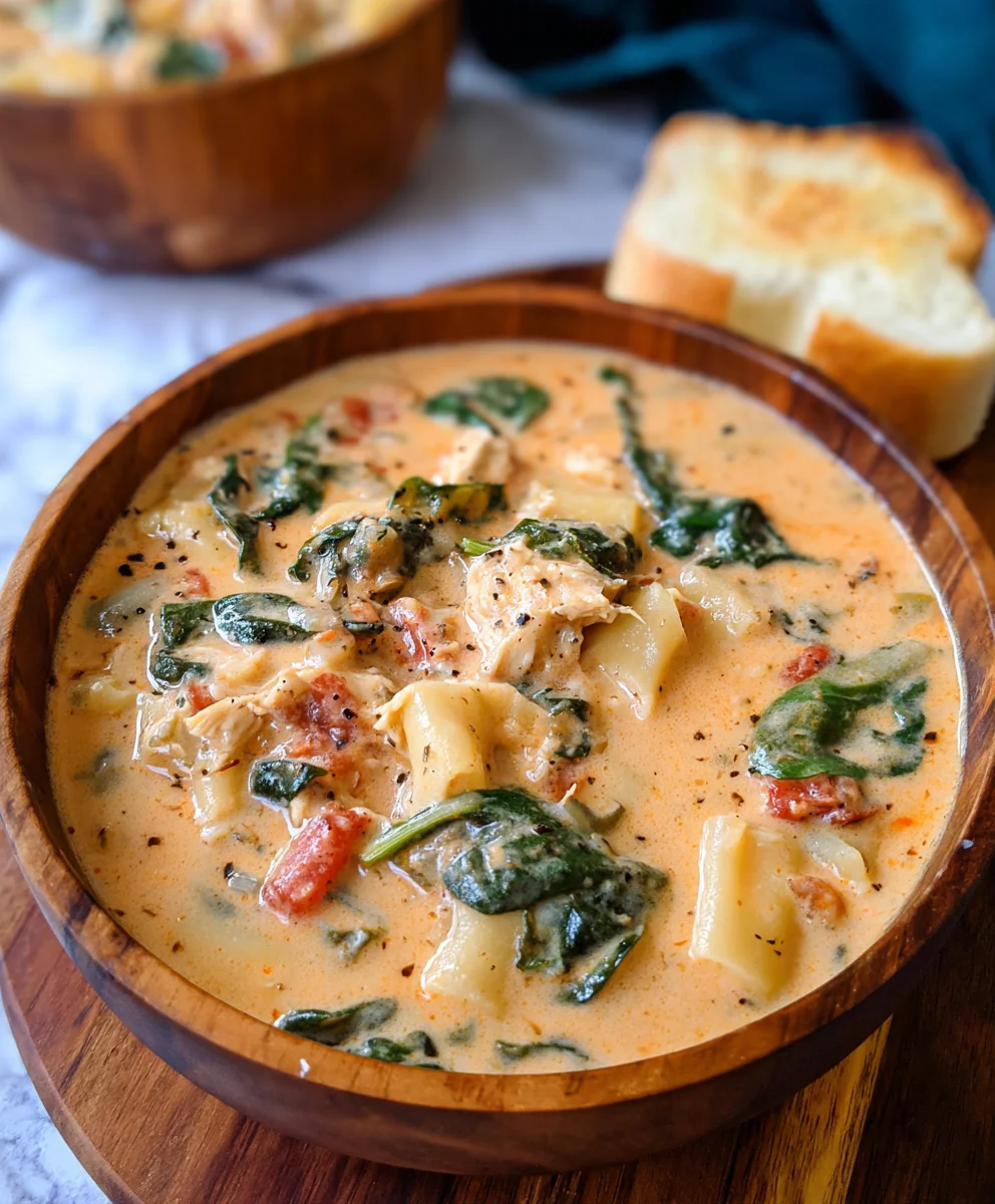 Creamy Tuscan Chicken Soup-Marry Me Favorite