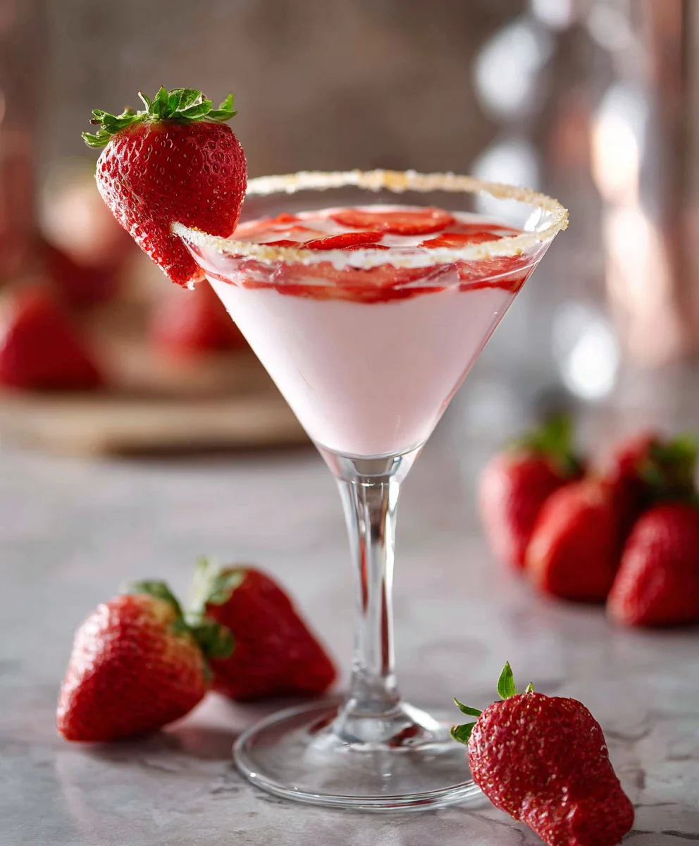 Strawberry Shortcake Cocktail - Delicious Sip
