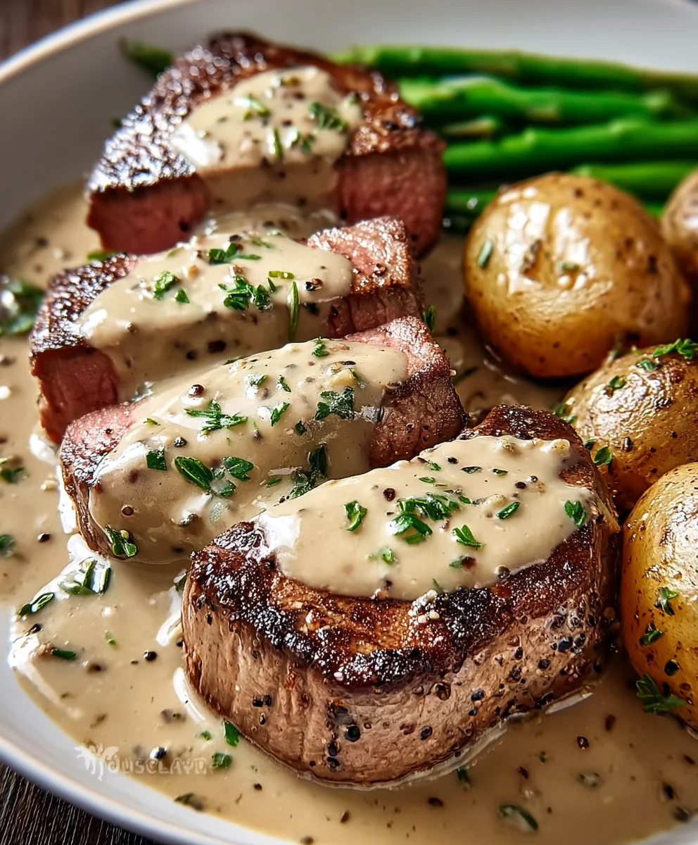 Peppercorn Beef Steak Creamy Sauce Recipe