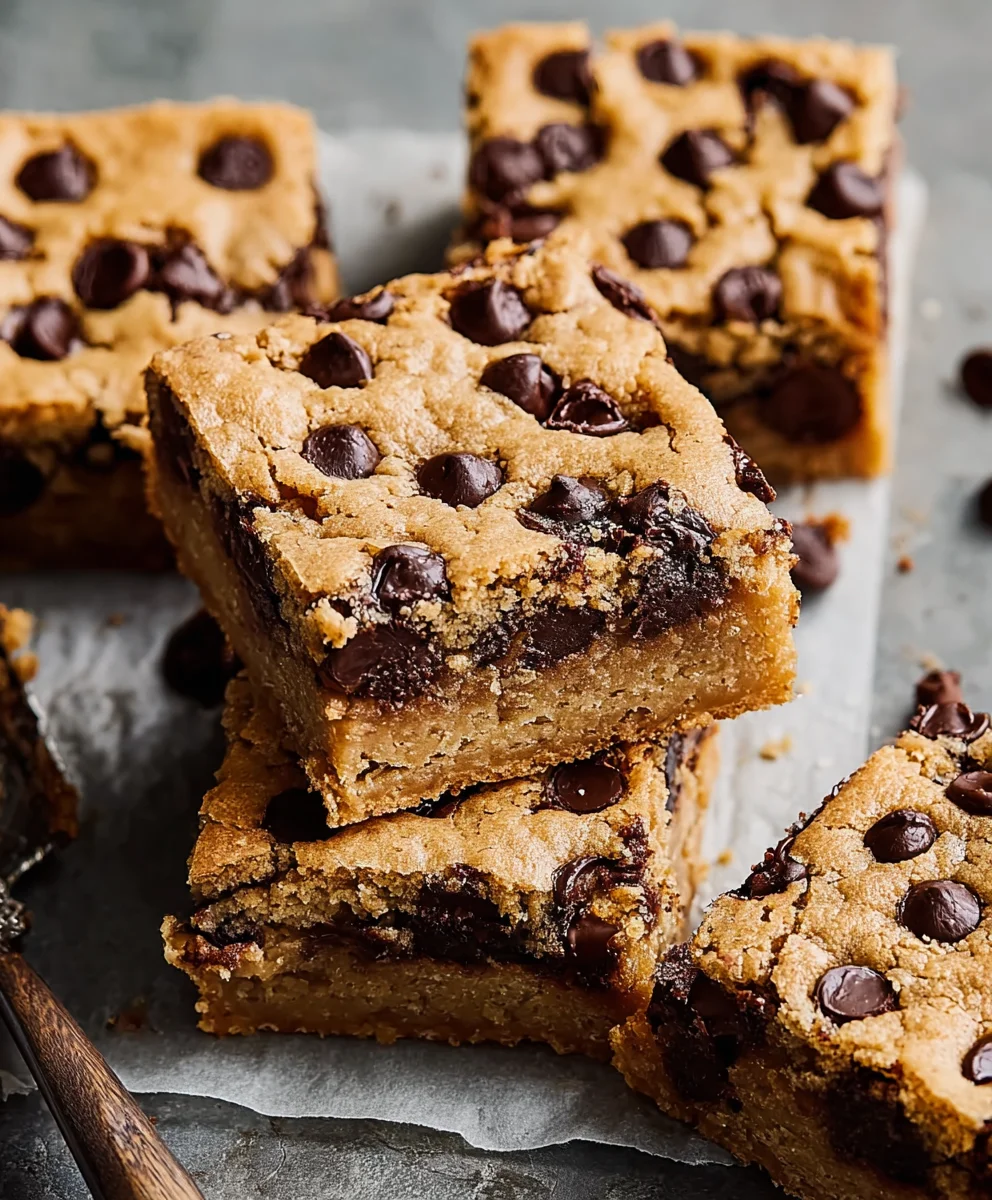 Classic Chocolate Chip Cookie Bars-Easy Chewy Recipe