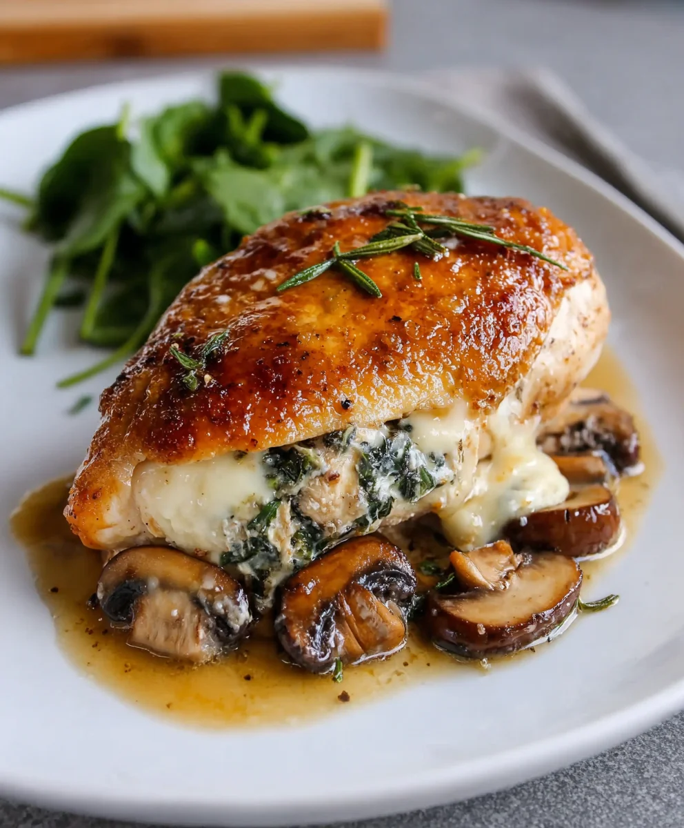 Easy Mushroom Stuffed Chicken Breast Recipe