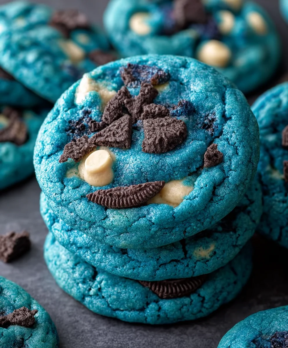 Blue Cookie Monster Cookies-Fun-Easy Recipe