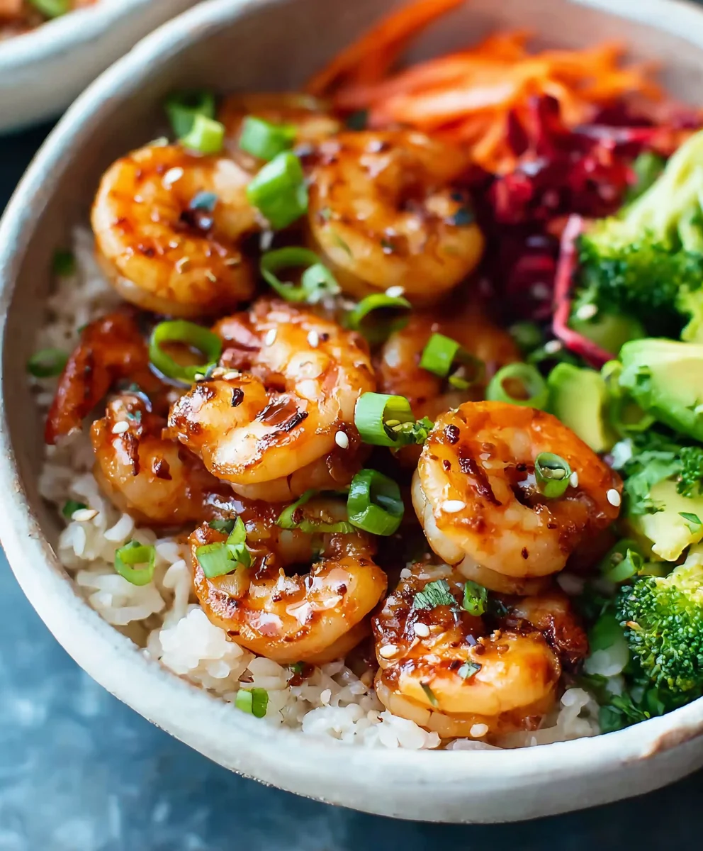 Honey Garlic Shrimp Bowls- Easy & Delicious Recipe