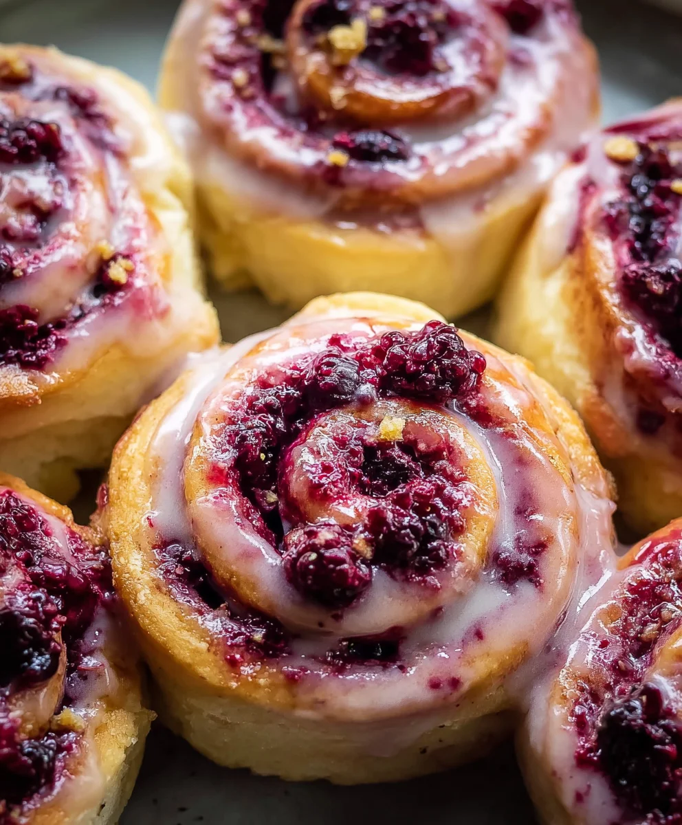 Blackberry Raspberry Sweet Rolls-Soft & Gooey Delight