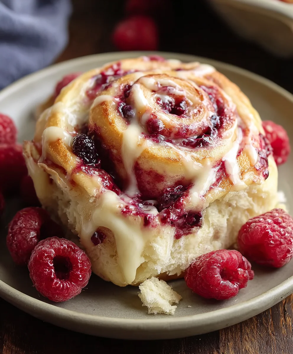 White Chocolate Raspberry Swirl Rolls-Delicious Dessert