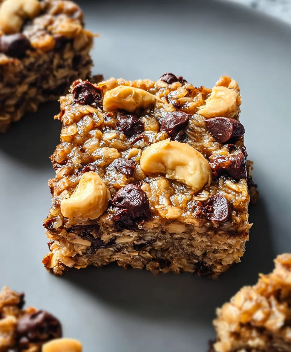 Easy Banana Oat Breakfast Bars-Healthy Quick Treat