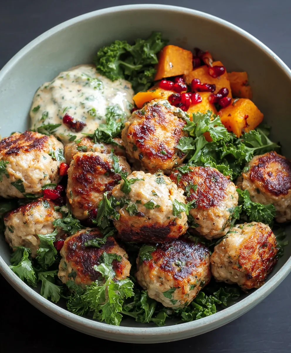 Herby Chicken Meatball Bowl- Easy & Delicious Recipe