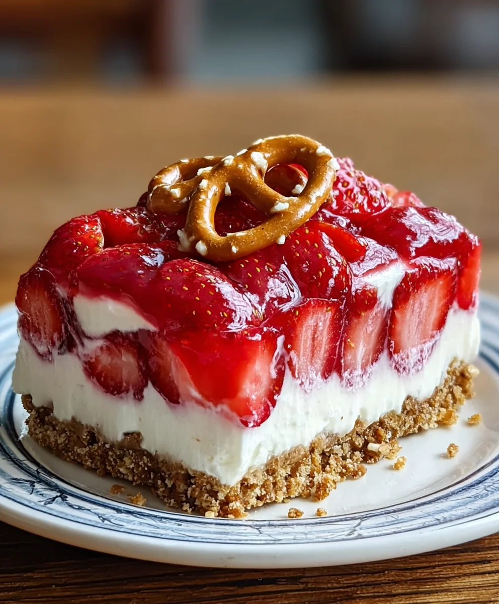 Strawberry Pretzel Salad- A Sweet & Salty Dessert Dream