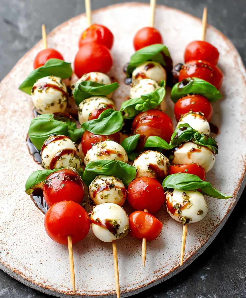Easy Caprese Skewers Recipe - Fresh & Delicious Bites