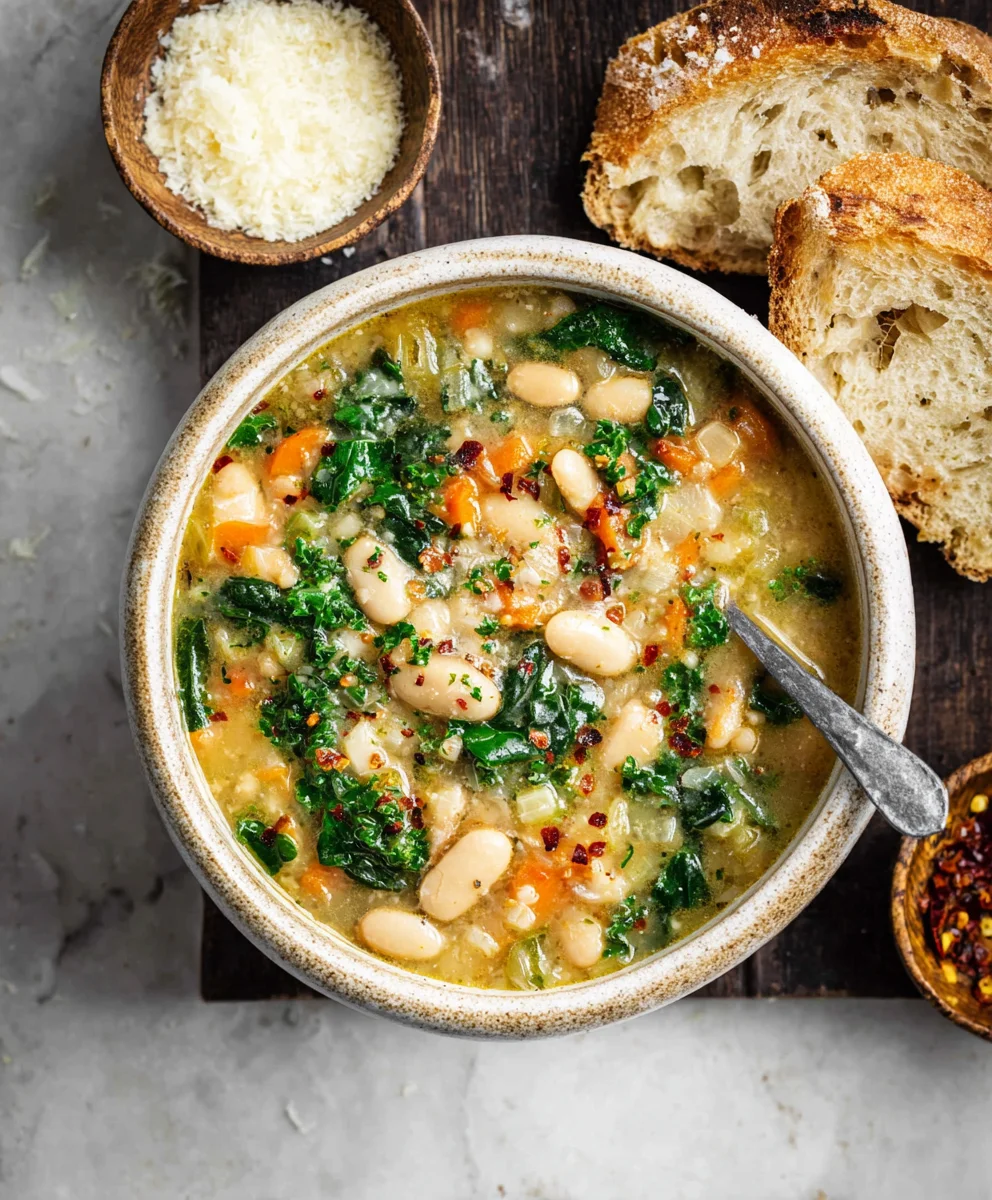 Hearty Tuscan White Bean Soup - Easy & Delicious