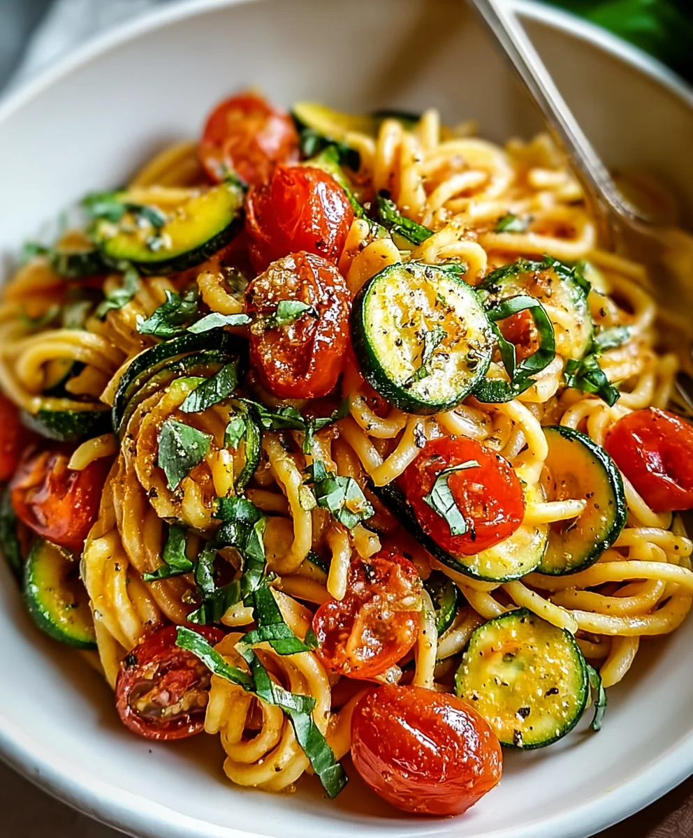 Healthy Tomato Zucchini Pasta Recipe-Easy & Delicious