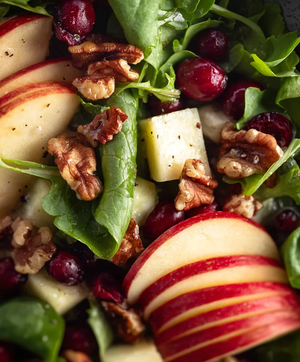 Apple Cranberry Walnut Salad - Fresh Fall Flavor