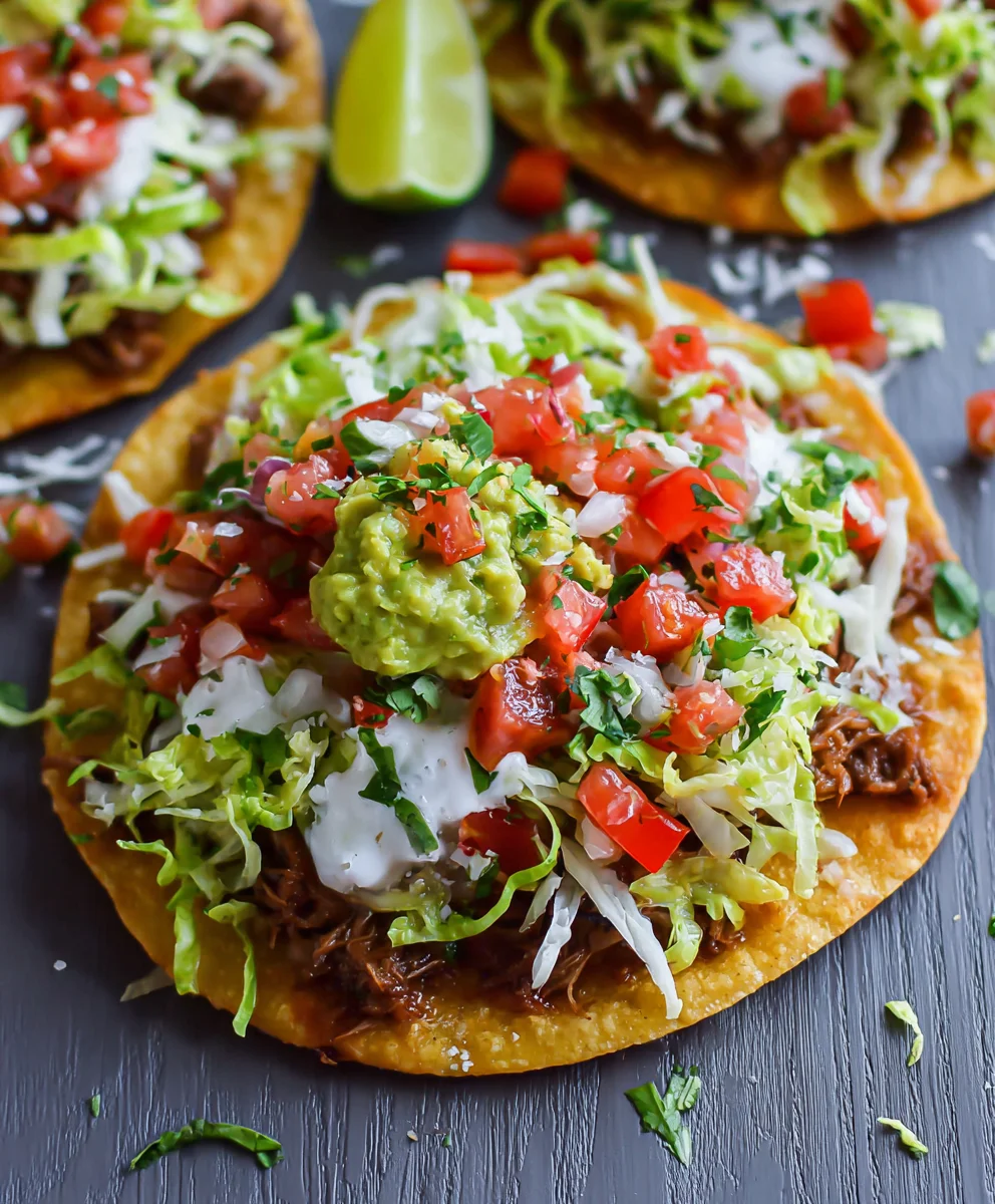 Easy Beef Tostada Recipe- Quick & Delicious Meal